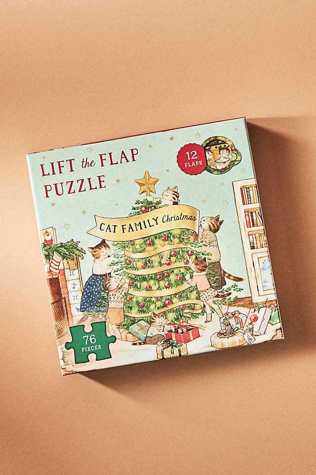 Cat Family Christmas: Lift-the-flap Puzzle