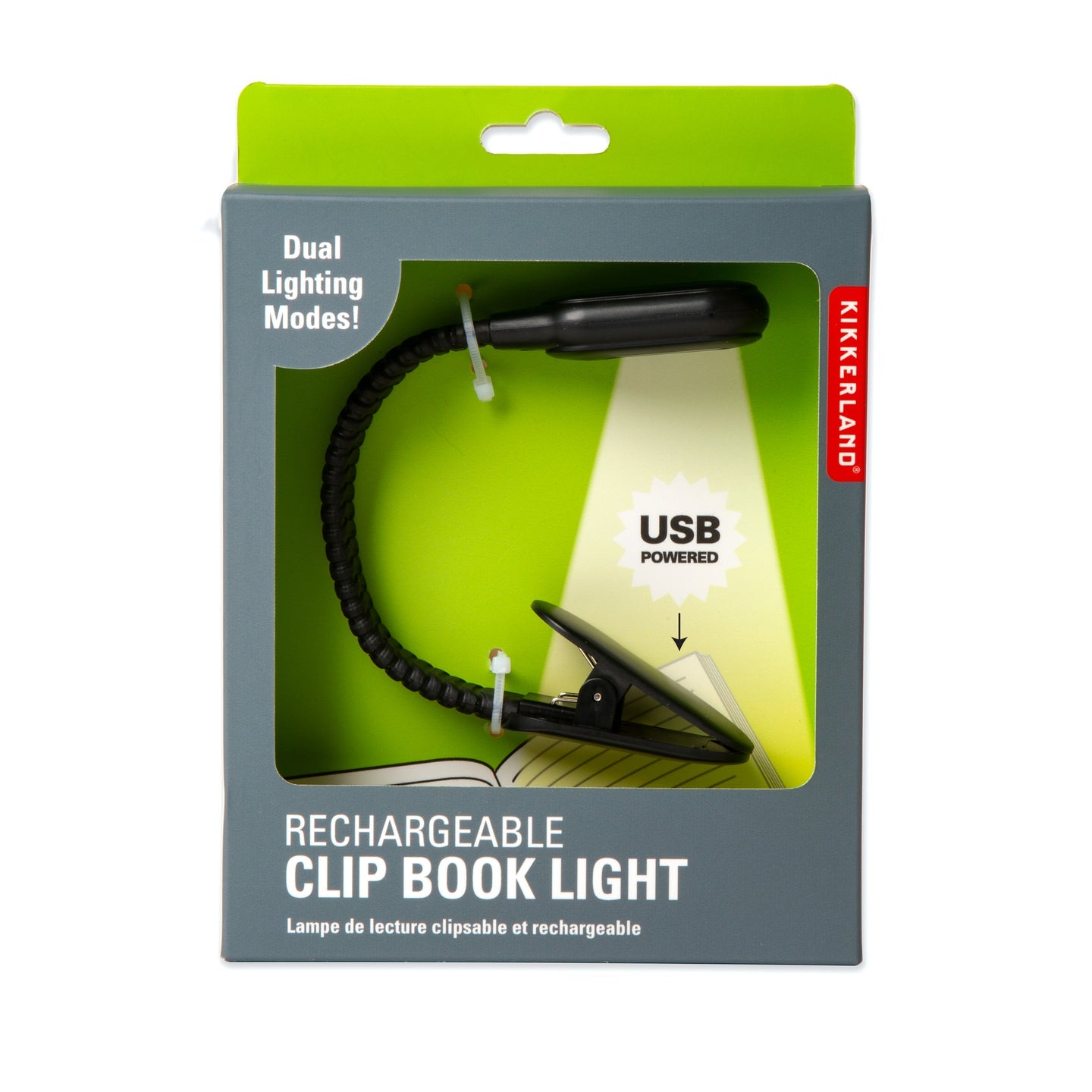 RECHARGEABLE CLIP BOOK LIGHT