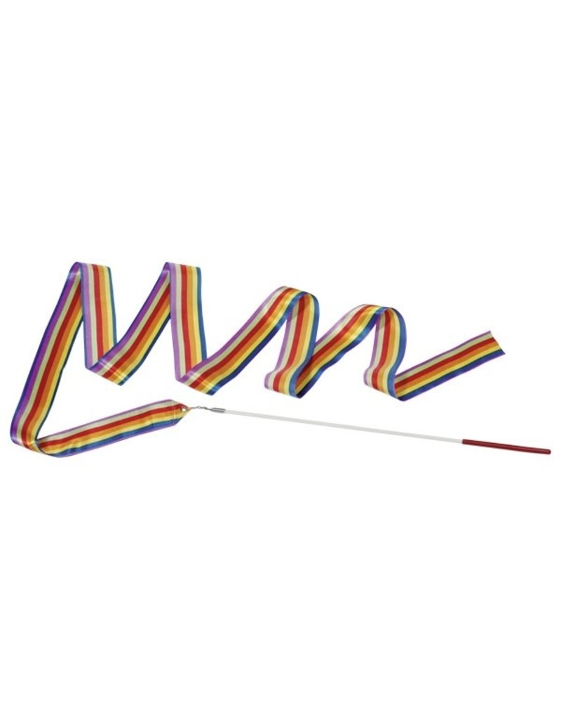 Rainbow Gymnastics Ribbonm (striped)