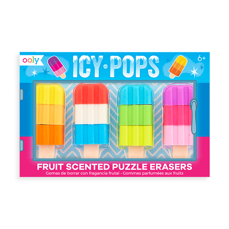 Icy Pops Scented Erasers- set of 4