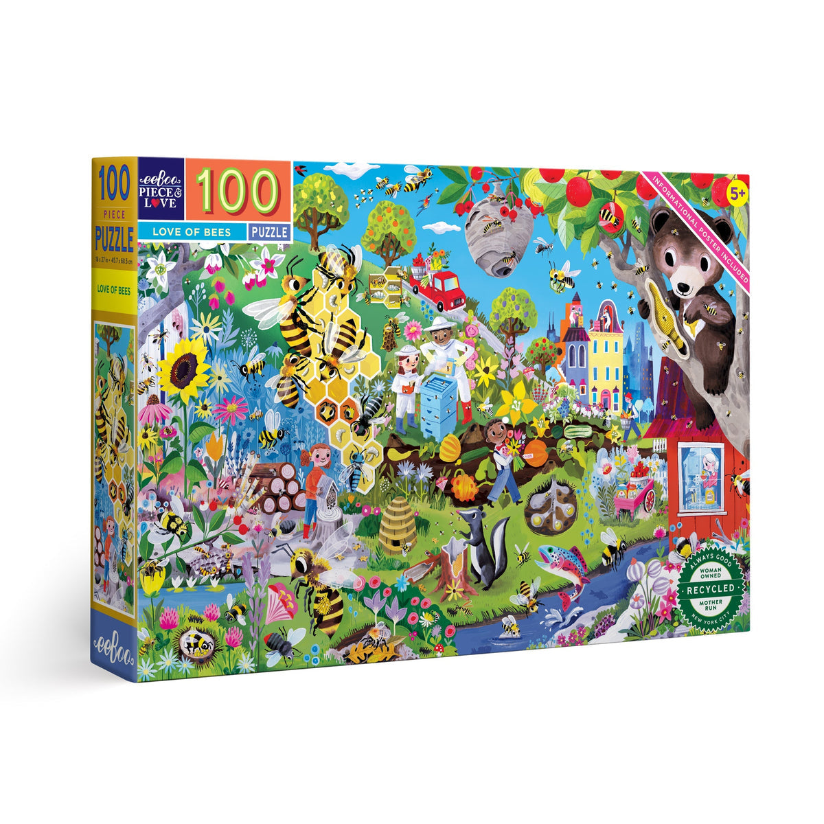 eeBoo Puzzle: Love of Bees 100pc