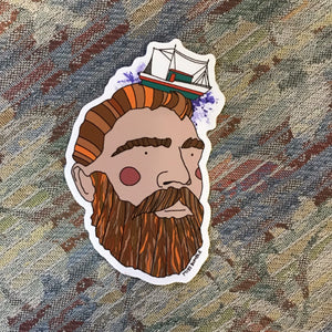 Miss Bumble Vinyl Sticker - Beards and Boats