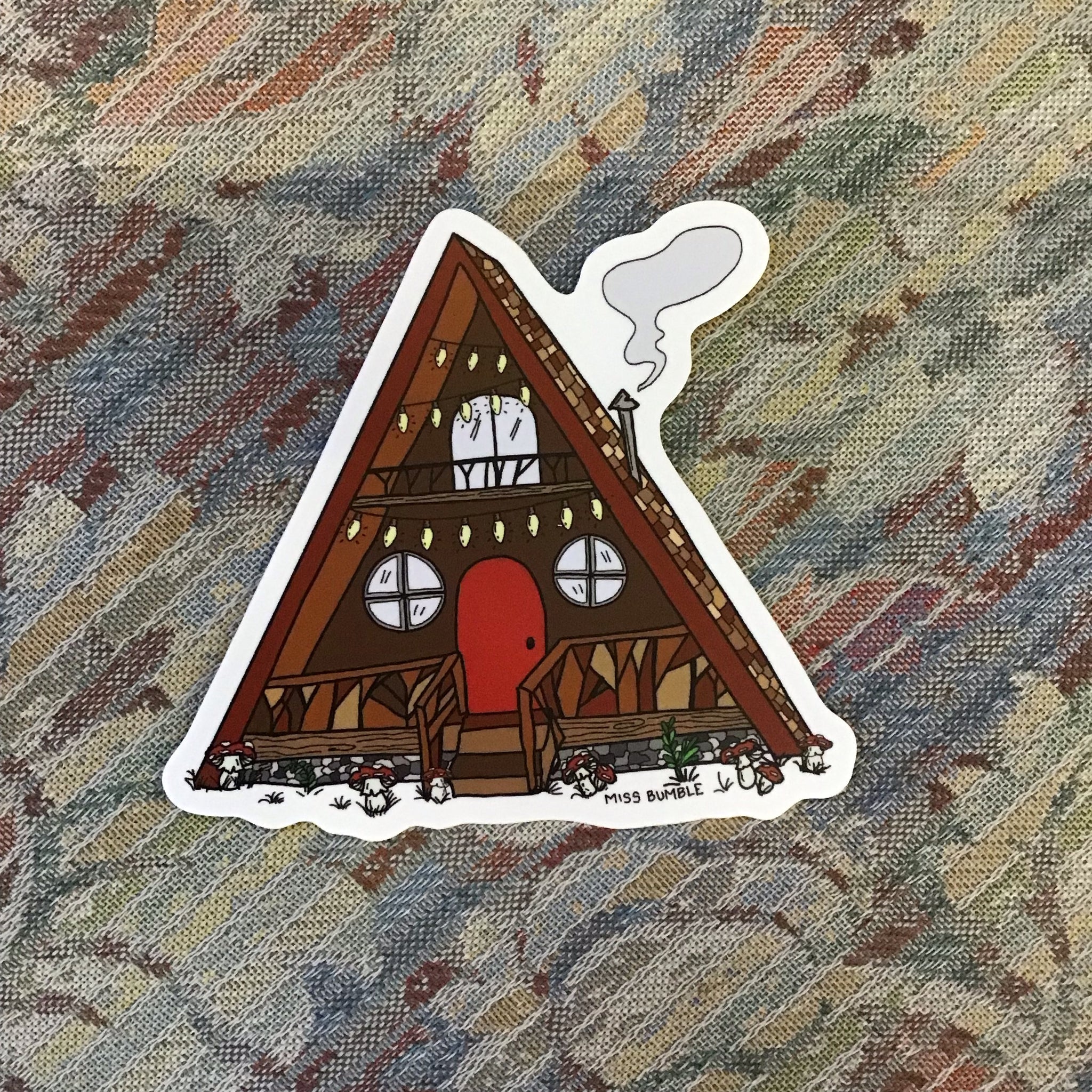 Miss Bumble Vinyl Sticker - Christmas Cabin